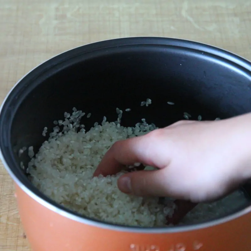 Reis kochen Schritt 4 Reis waschen