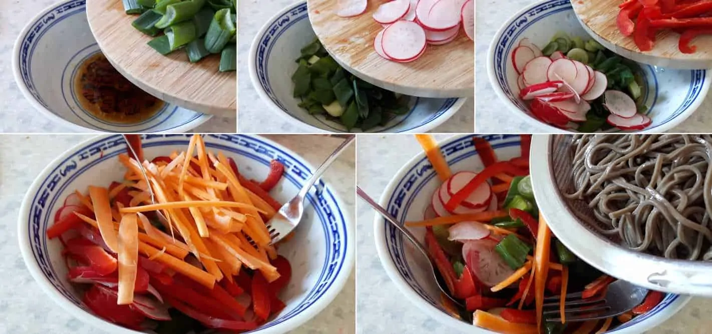 Soba-Nudelsalat Schritt 5 Salat anmachen