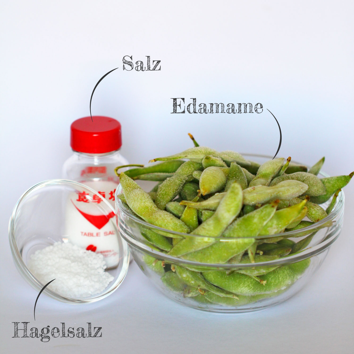 Edamame mit Salz Zutaten