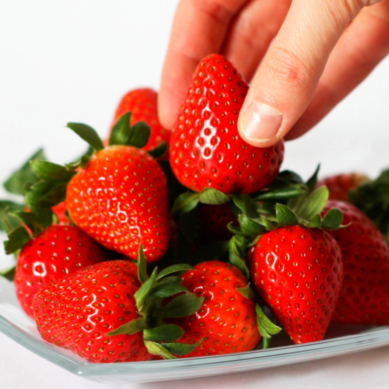 Frische Erdbeeren für Ichigo Daifuku Mochi
