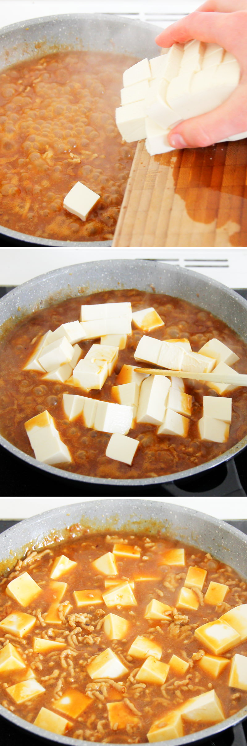 Mapo Tofu Schritt 10 Tofu garen