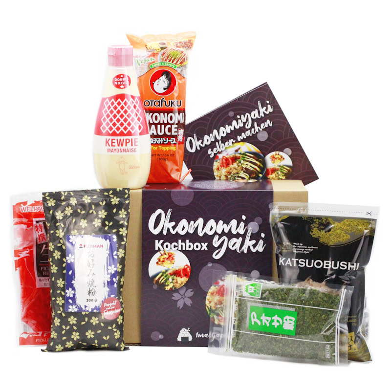 Okonomiyaki Kochbox – 6-tlg. Set für 6 Portionen japanische Pfannkuchen + Anleitung | auch für Anfänger