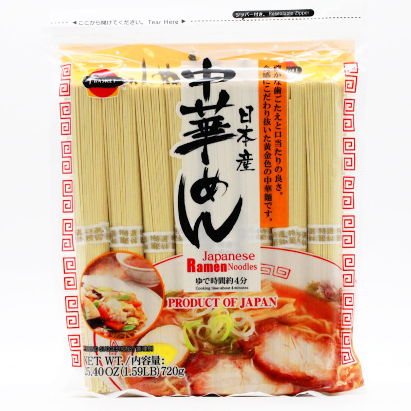 Ramen Nudeln 720g (8 Portionen getrocknete Weizennudeln), J-Basket