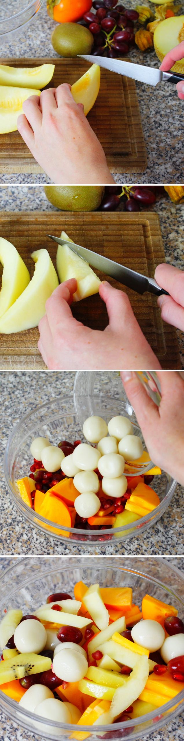 Dango Obstsalat mit Orangensirup Schritt 8 alles vermischen