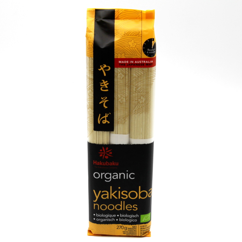 Yakisoba Nudeln 270g (3 Portionen getrocknete Bratnudeln), Hakubaku