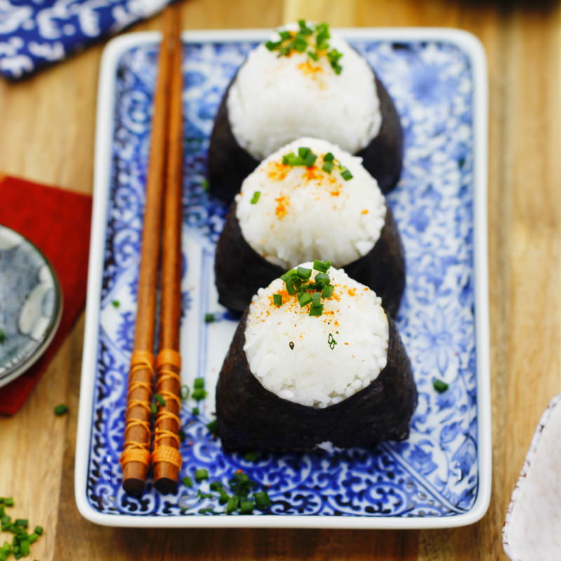 Onigiri mit Nasu Dengaku Fertig