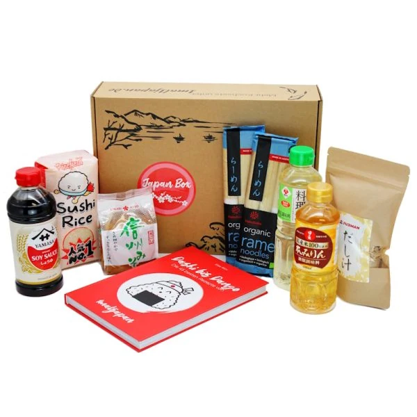 Japan Box - großes Starter Set mit Grundzutaten + Kochbuch | vegan, Gourmet Geschenkidee aus Japan
