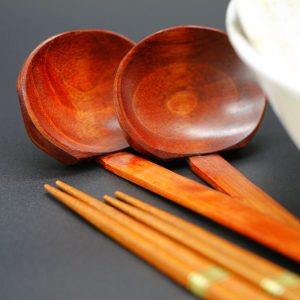 Ramen Schüssel „Hikari“ (2er Geschenkset mit Bambus Löffel & Essstäbchen, 22 cm)