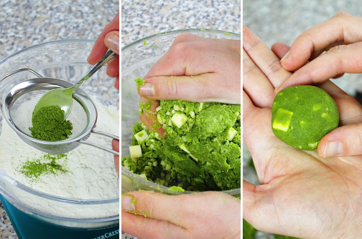 Matcha Cookies Zubereitung