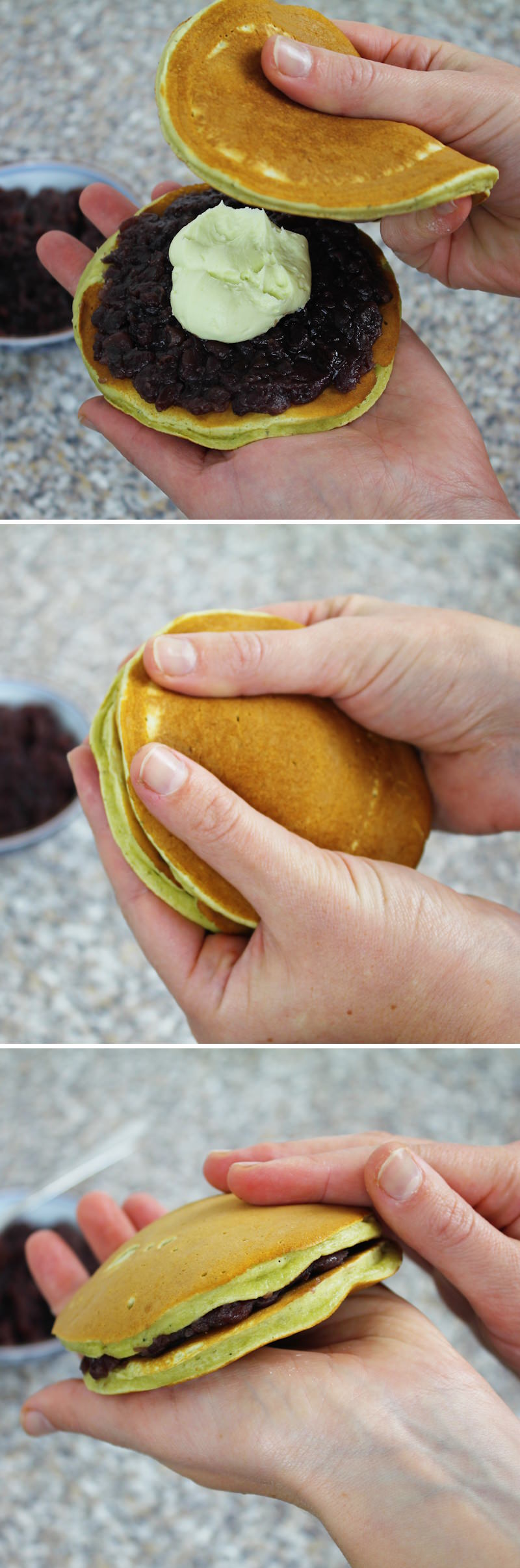 Matcha Dorayaki Schritt 12 Pfannkuchen fertig stellen