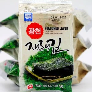 Koreanischer Algensnack 40g (8 x 5g gewürzte Noriblätter), Kwangcheon