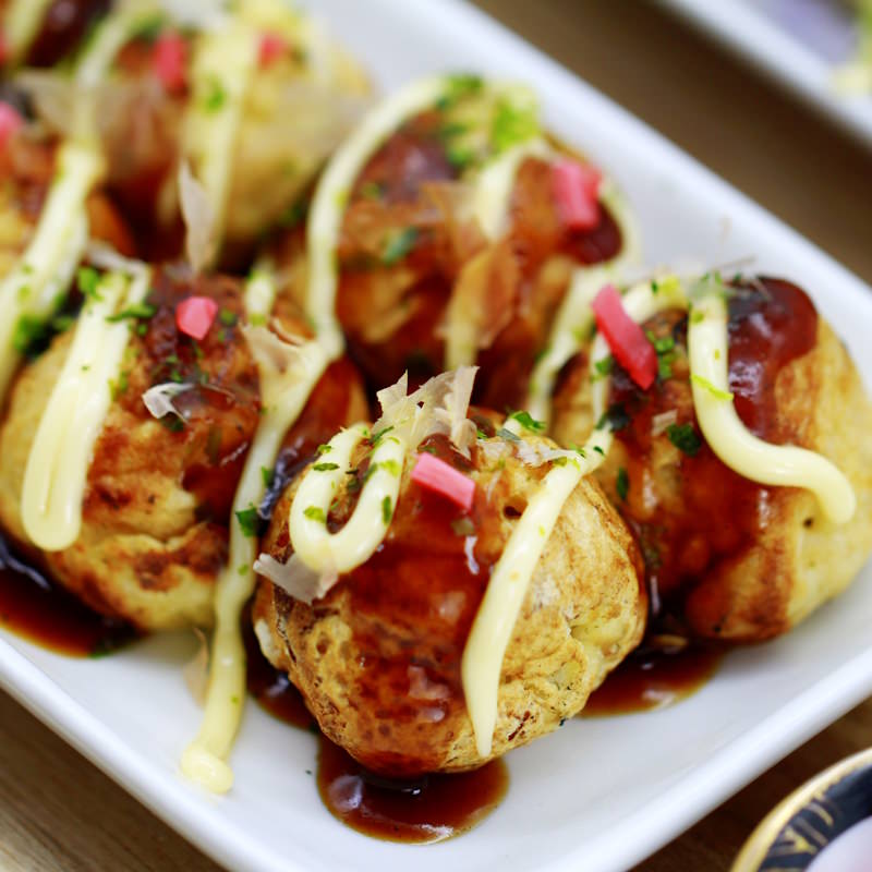 Takoyaki Kochset – 6-tlg. Set für 6 Portionen japanische Oktopusbällchen + Anleitung | auch für Anfänger