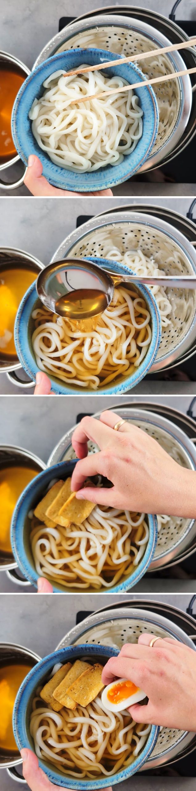 Udon Nudelsuppe Schritt 8 Servieren