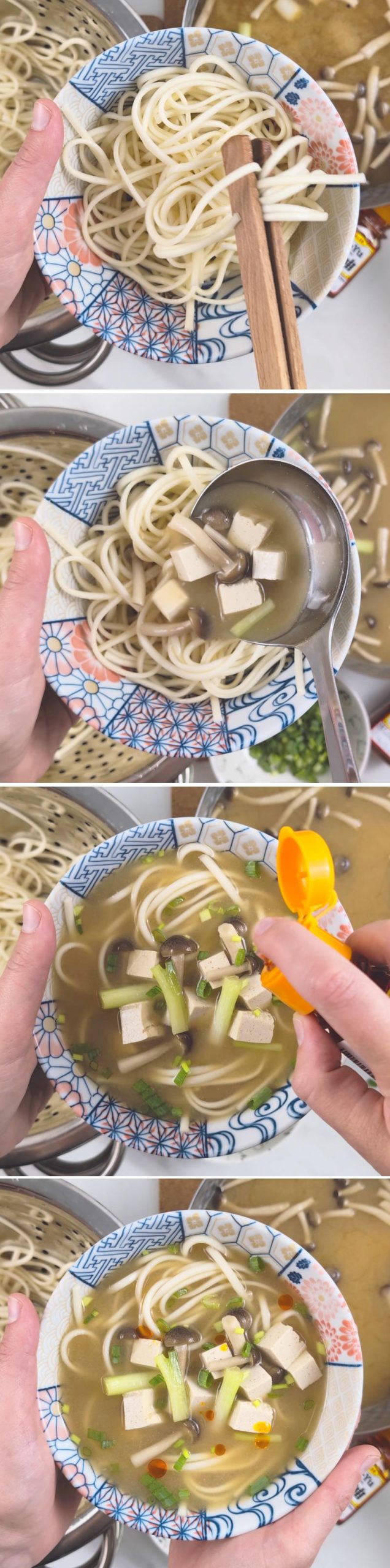 Miso Udon Schritt 8 Servieren